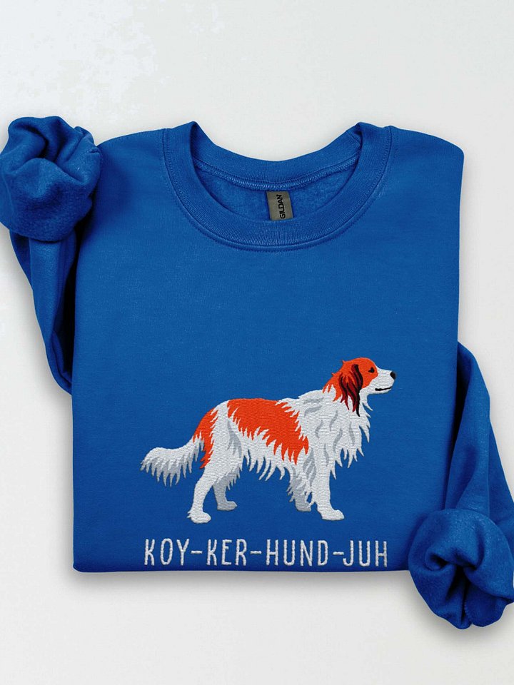Koy-Ker-Hund-Juh Sweatshirt (Embroidered) of a Kooikerhondje product image (1)
