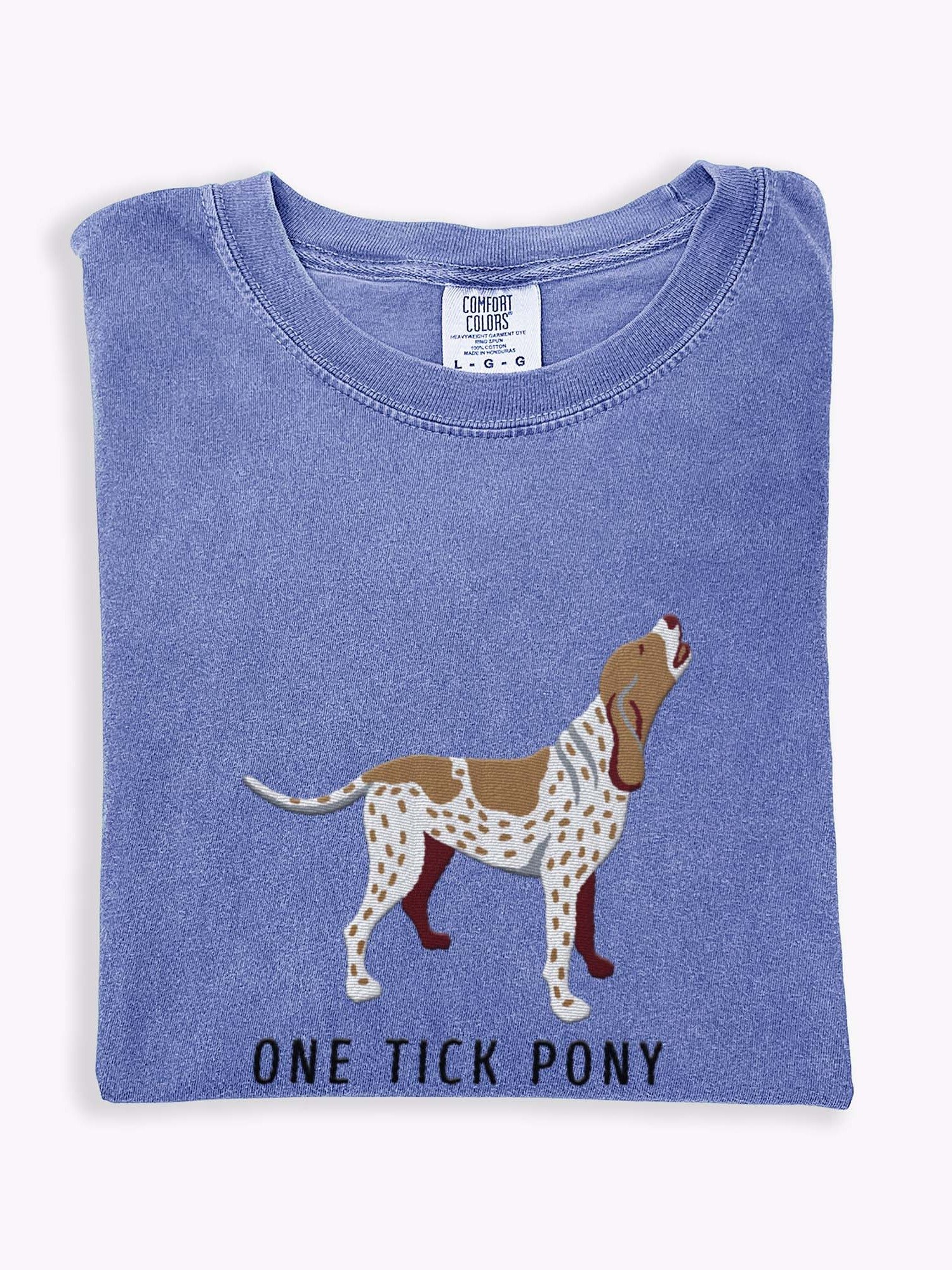 One Tick Pony T-Shirt(Embroidered) of a Redtick Coonhound product image (1)
