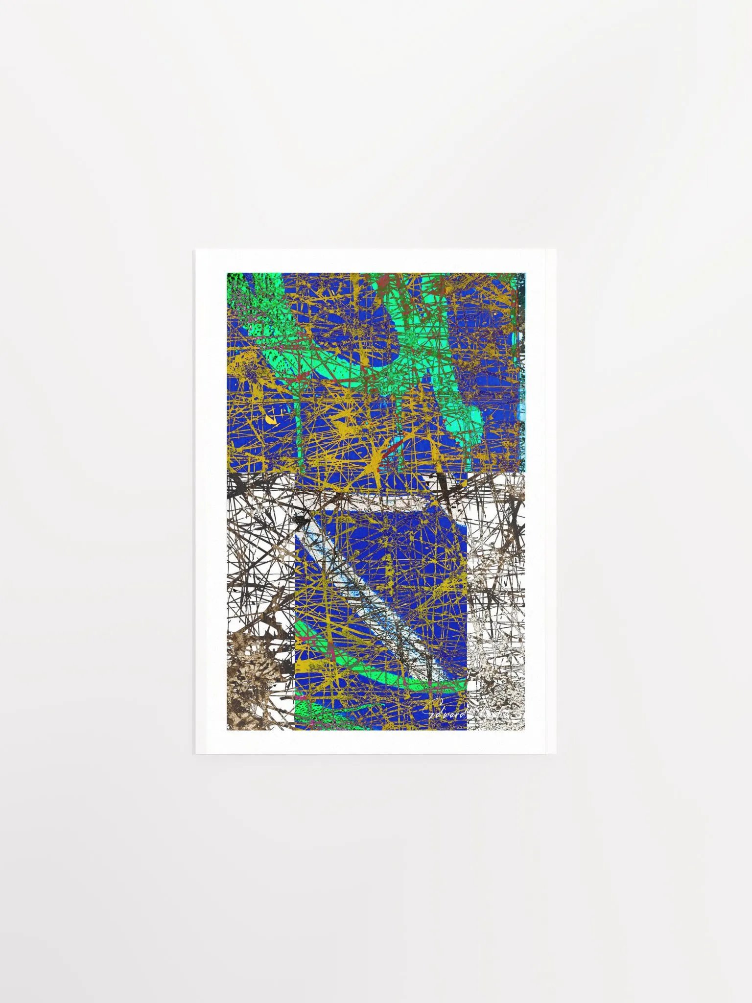 'Tracks' by Edward Martin-Mixed Media Collage Print product image (2)