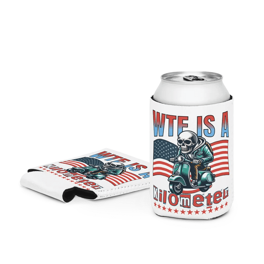 WTF Is a Kilometer? Skeleton Scooter Can Cooler product image (3)