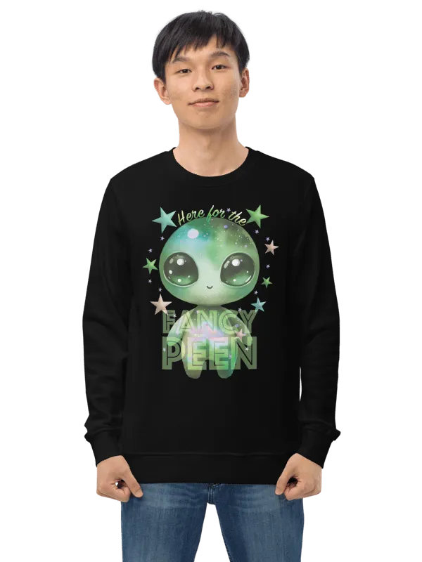 Fancy Alien Organic Sweatshirt (Green Dude) product image (2)