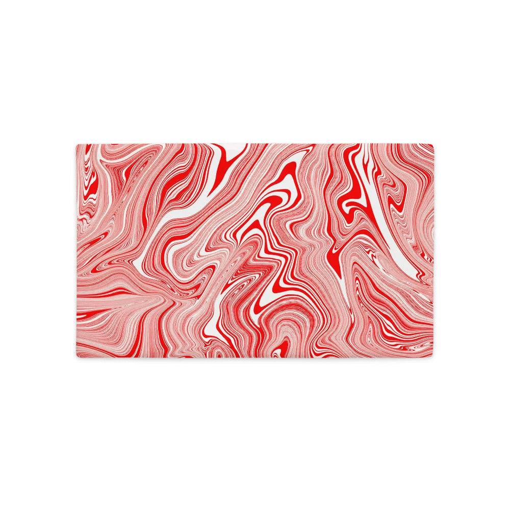 Premium Pillow Case - Red and White Liquid Swirls product image (5)