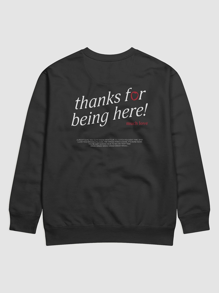 thanks for being here! Sweatshirt (Red) product image (7)