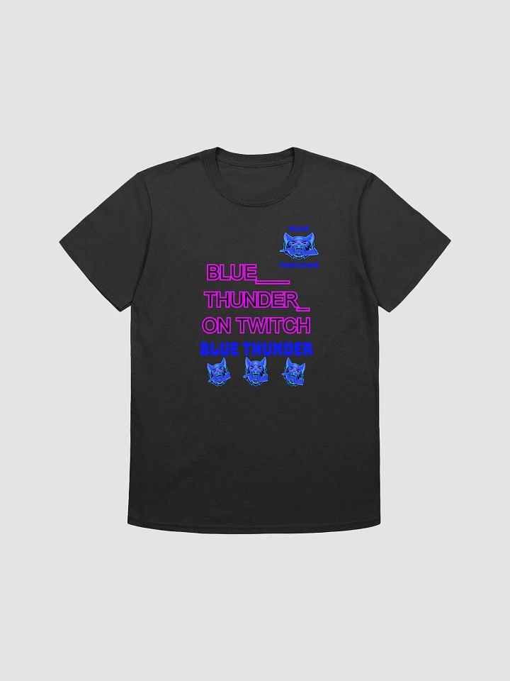 Neon Glitch Blue Thunder T-Shirt product image (1)
