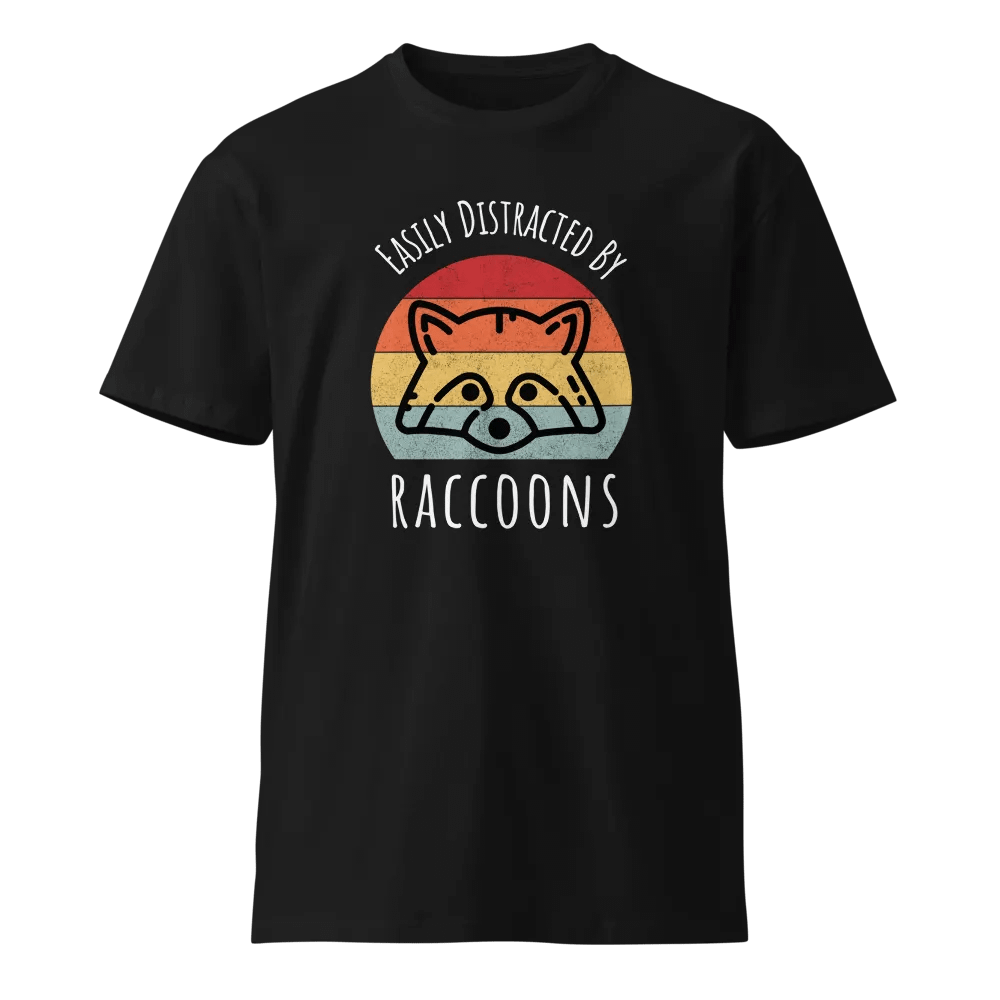 Easily Distracted by Raccoons Unisex Premium T-Shirt product image (1)