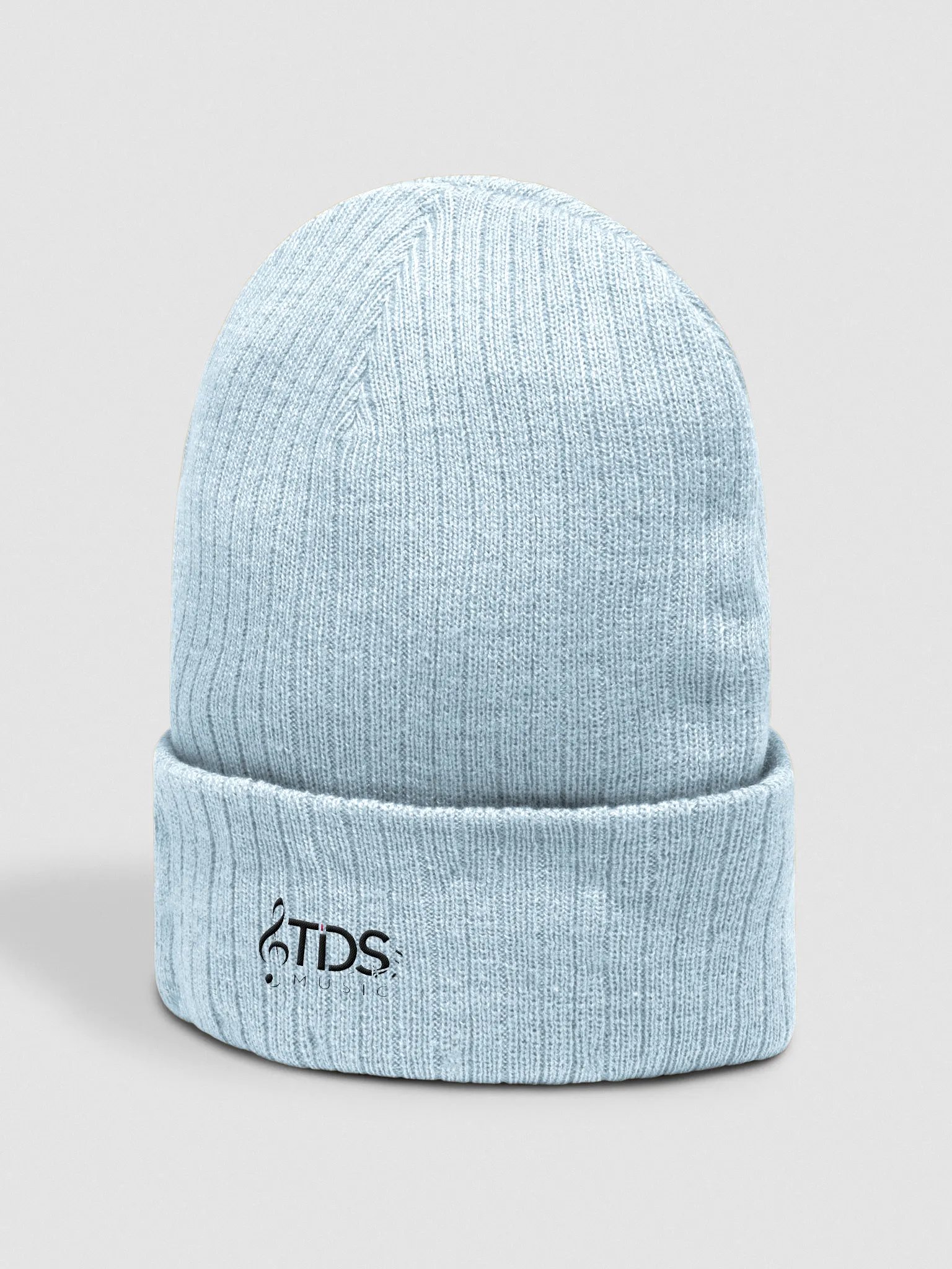 Atlantis Ribbed Knit Beanie - TDS Embroidered Beanie in Black, Maroon, Navy, Gray, Mustard, Light Blue, Olive, and Mint product image (4)