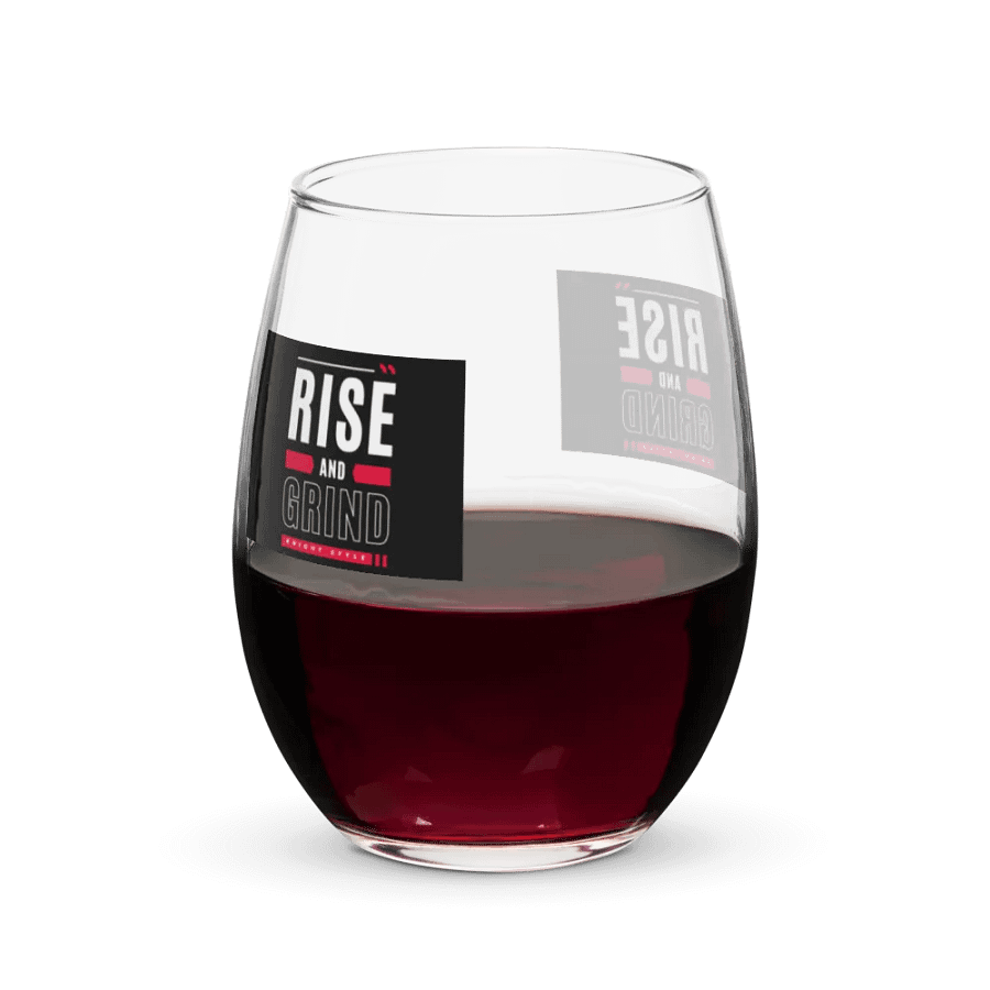 Rise and Grind Motivational Stemless Wine Glass product image (6)