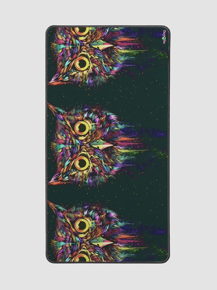 Drippy Owl Desk Mat (Black) product image (2)