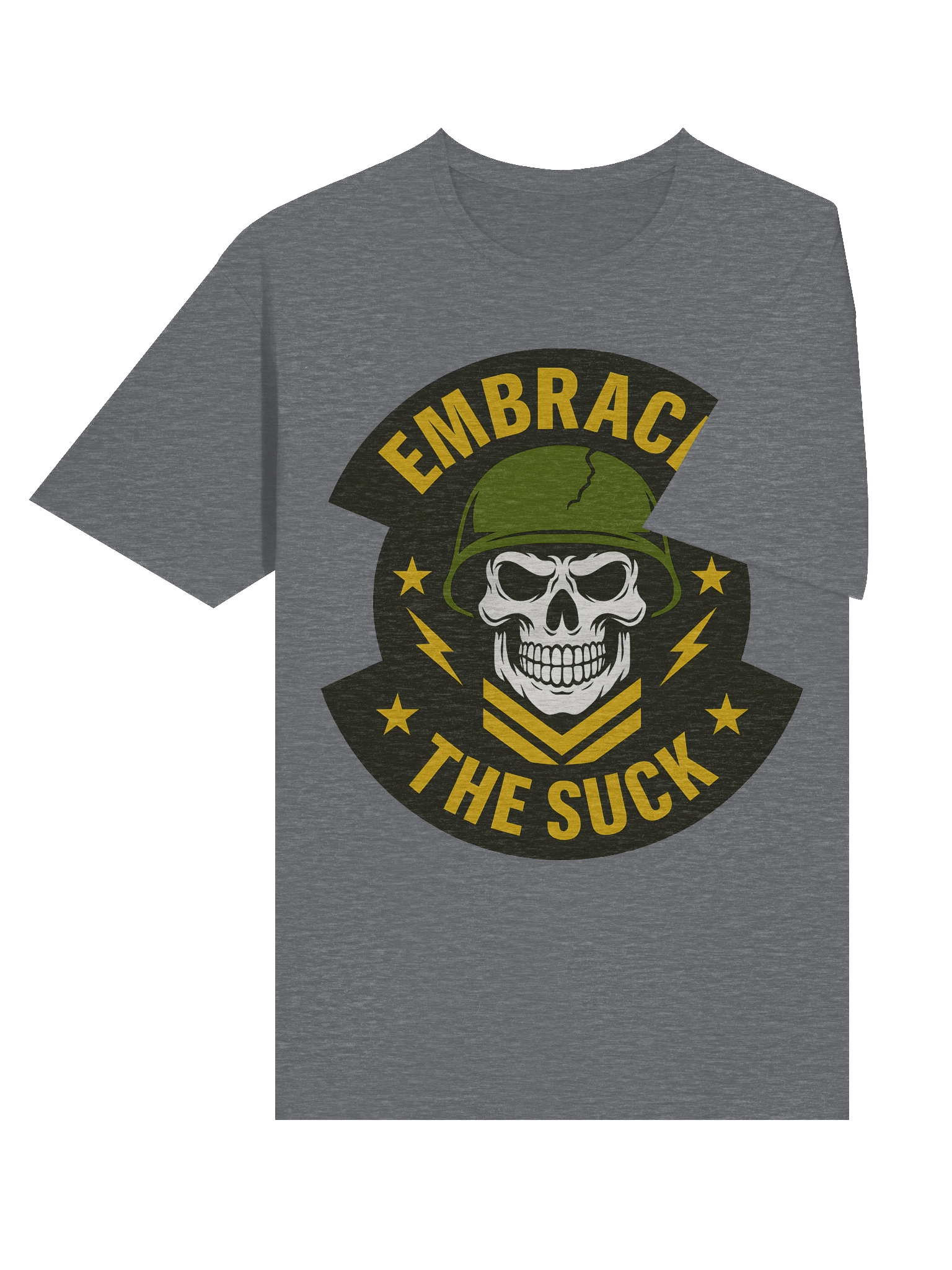 Embrace the Suck Military Patch T-Shirt | Army Skull Helmet Design product image (55)