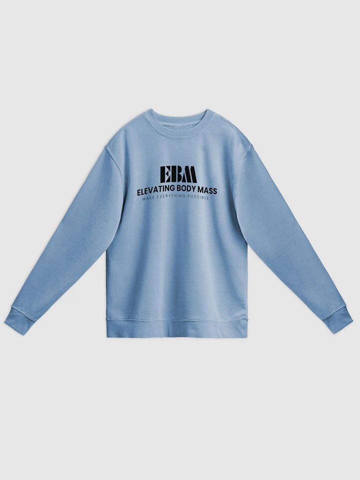 EBM Unisex Pigment Dyed Sweatshirt (Black Logo) product image (15)