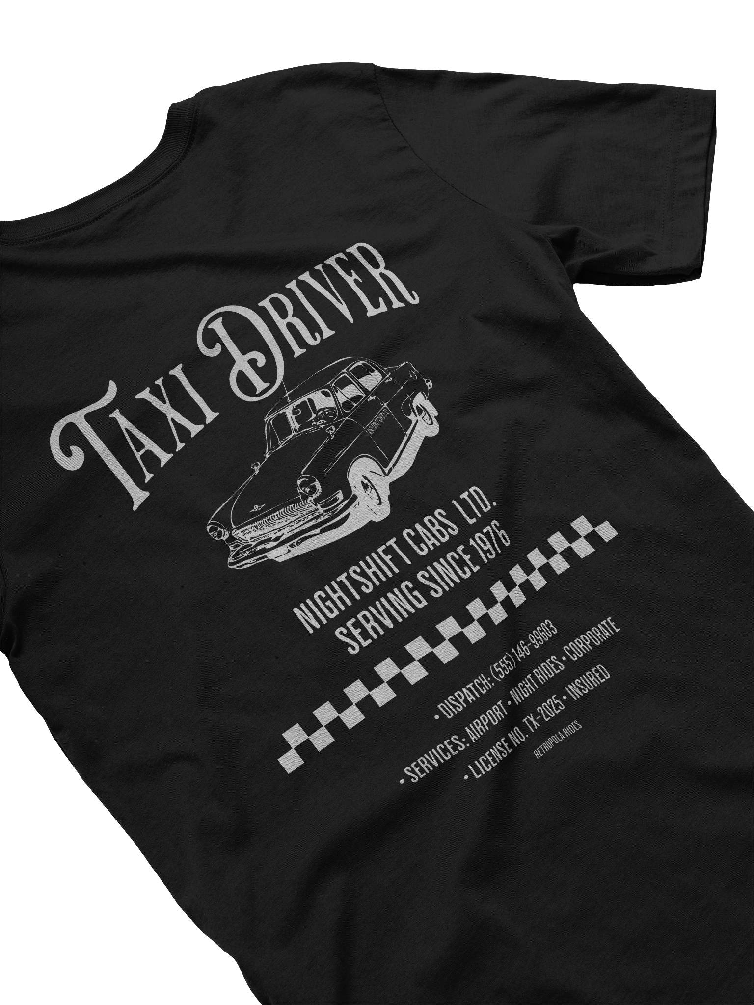 "Taxi Driver" Vintage Tee (Front & Back Print) product image (3)