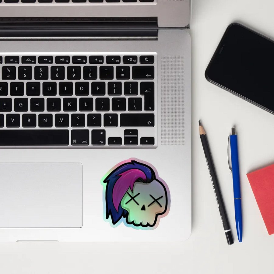 Hybrid Skull Holo Sticker product image (10)