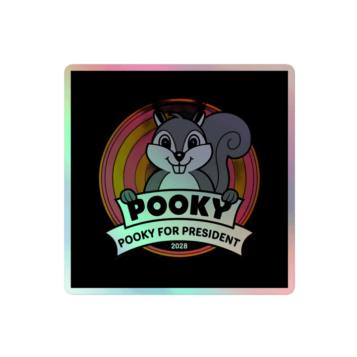 Pooky for President Holographic Sticker Sheet product image (2)