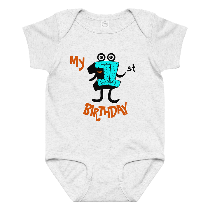Playful Number 1 Birthday Bodysuit product image (3)
