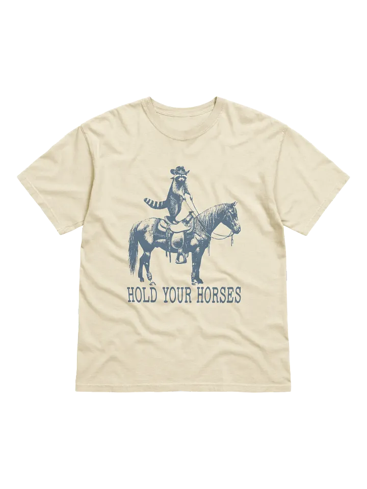 Cowboy Raccoon Hold Your Horses Tee product image (43)