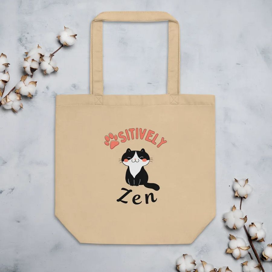 'Pawsitively Zen' Eco-Friendly Tote Bag product image (3)