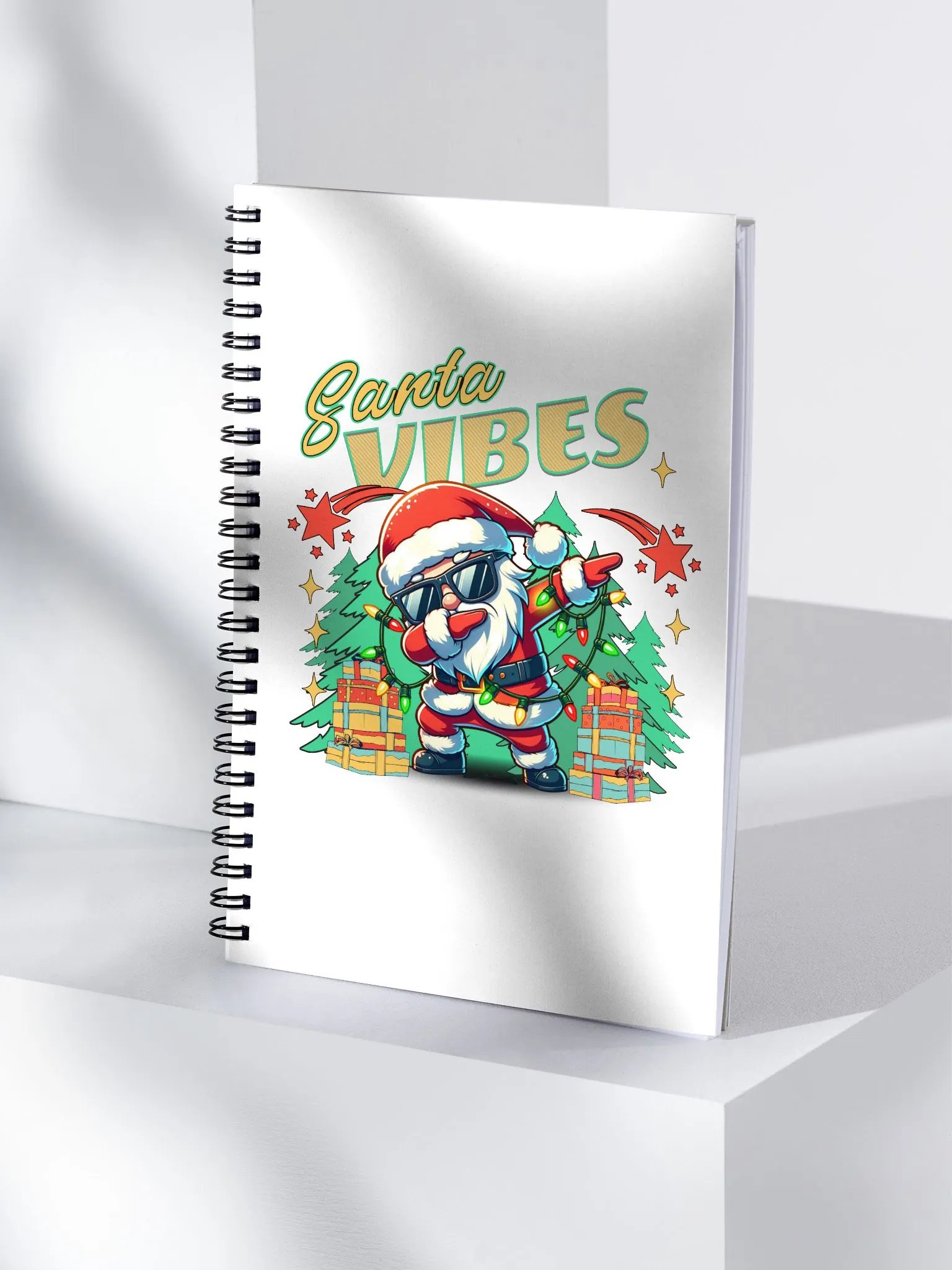 Santa Vibes Dabbing Spiral Notebook product image (3)