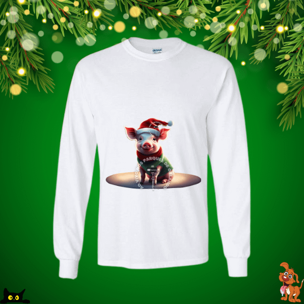 Christmas Pig 🐽 T-Shirt Long Sleeves product image (1)