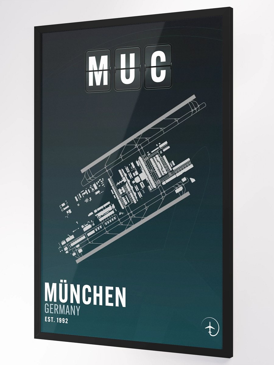 Munich MUC Poster (Framed) product image (3)