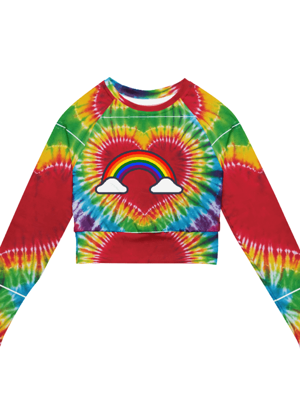 Rainbow heart tie dye crop top product image (1)