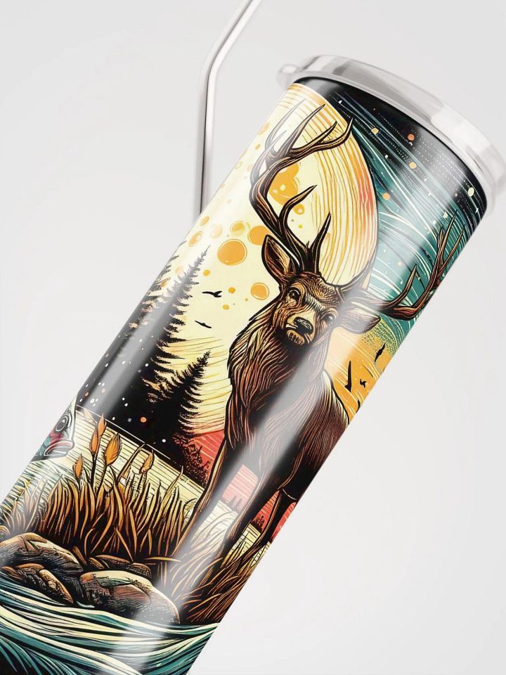 Moonlit Stag Stainless Steel Tumbler product image (1)