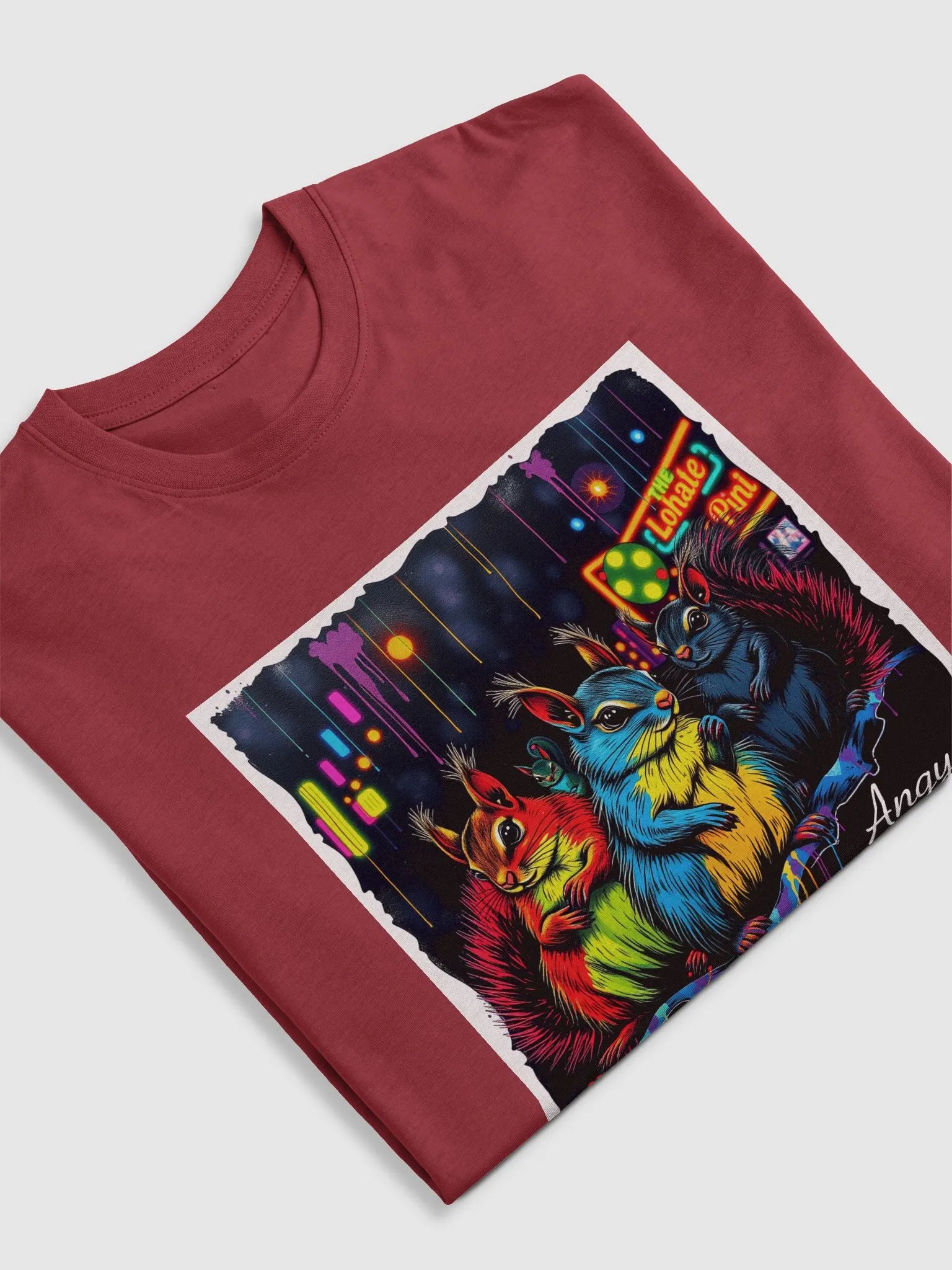Neon Squirrel Trio Artistic Tee product image (5)
