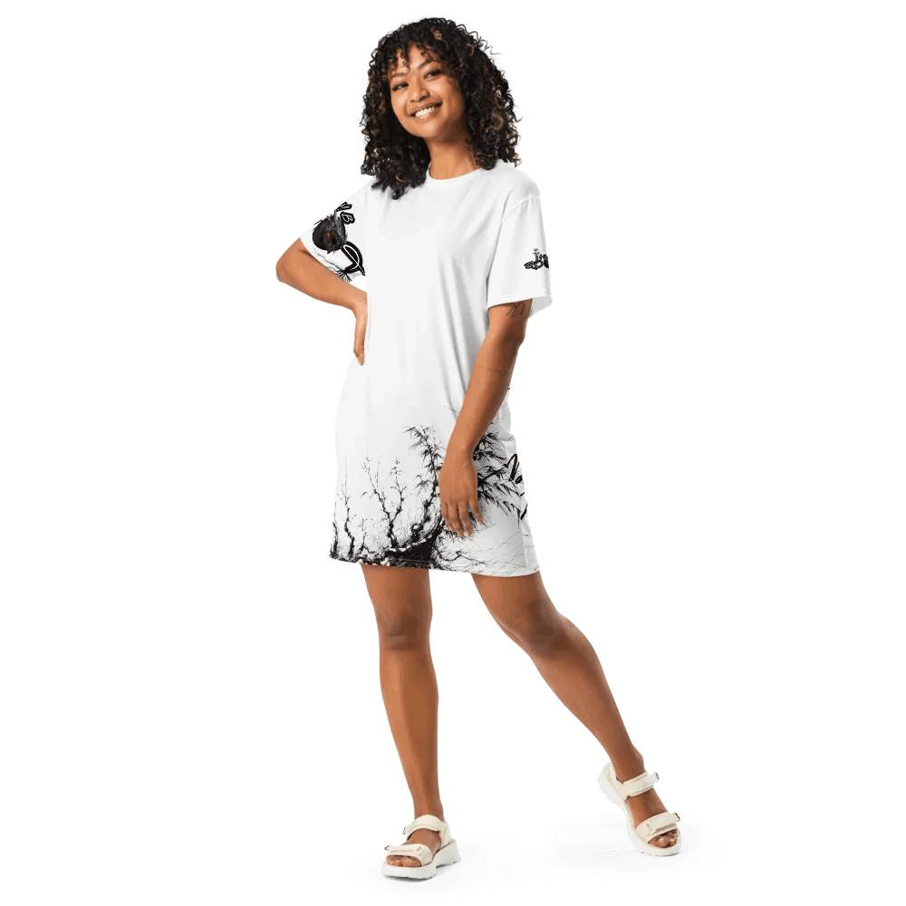 Bamboo Print T-Shirt Dress product image (12)