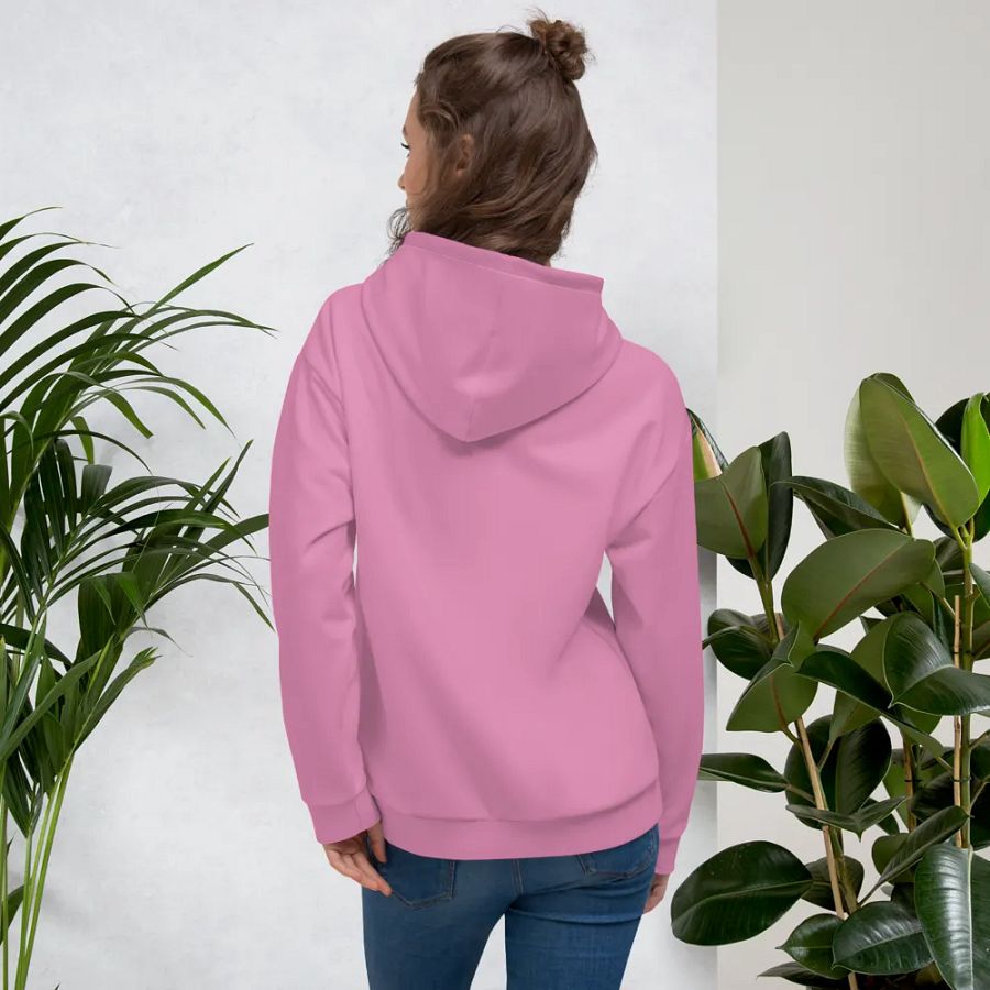 Plain Medium Carnation Pink True Summer Unisex Recycled Polyester Heavyweight Premium Hoodie by Treasure Pie product image (12)