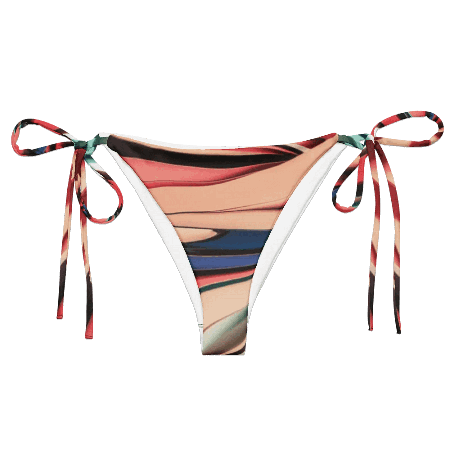 TDS Music Recycled String Bikini Bottom in Abstract Colors (2XS-6XL) product image (3)