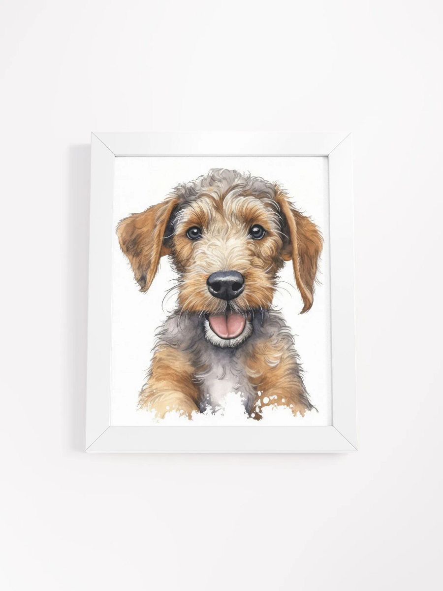 Airedale Terrier Puppy Portrait Watercolor Wall Art product image (49)