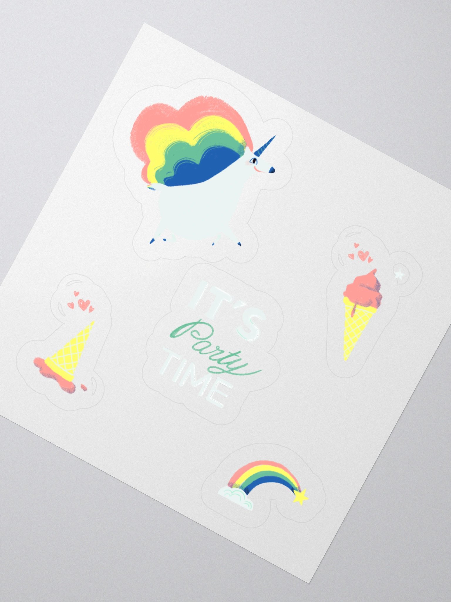 Party Time Unicorn – Fun & Colorful Sticker Set product image (4)