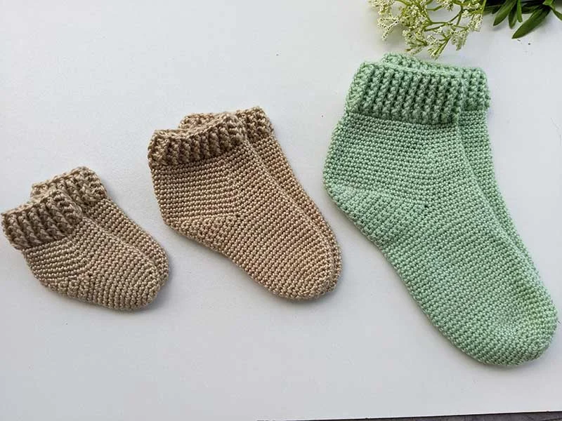 Crochet Socks Family Set (Newborn, Kids, Adult) product image (4)