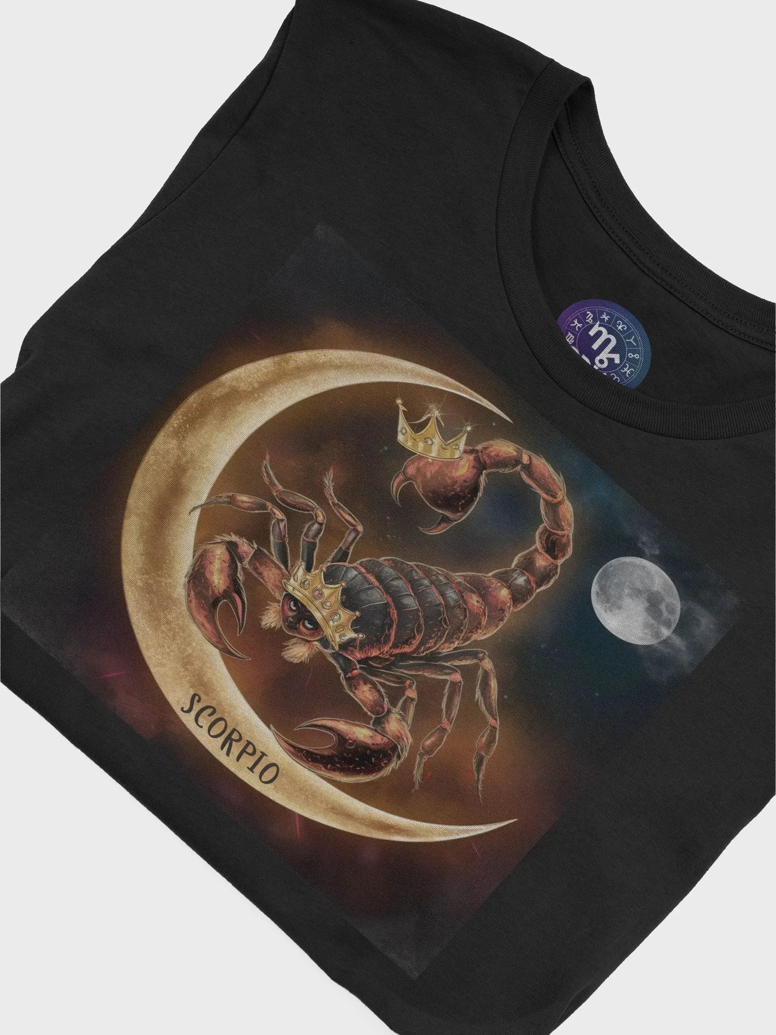 Unisex Scorpio Zodiac T-Shirt with Crowned Scorpion Design product image (7)