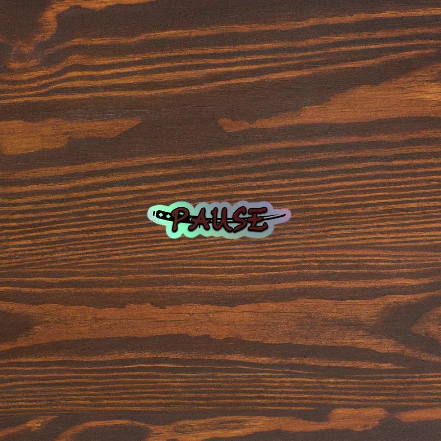 Katana Pause Kiss-Cut Holographic Sticker product image (3)