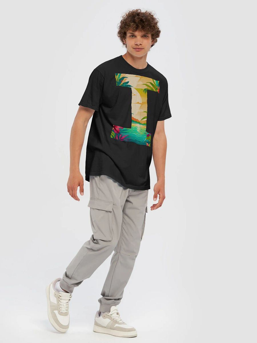 Tropical Sunset Paradise T-Shirt (Letter-I) product image (9)