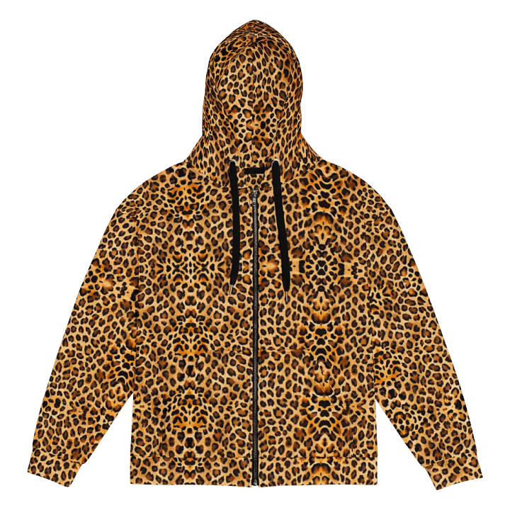 Wild Essence Leopard Print Unisex Zip Hoodie product image (1)