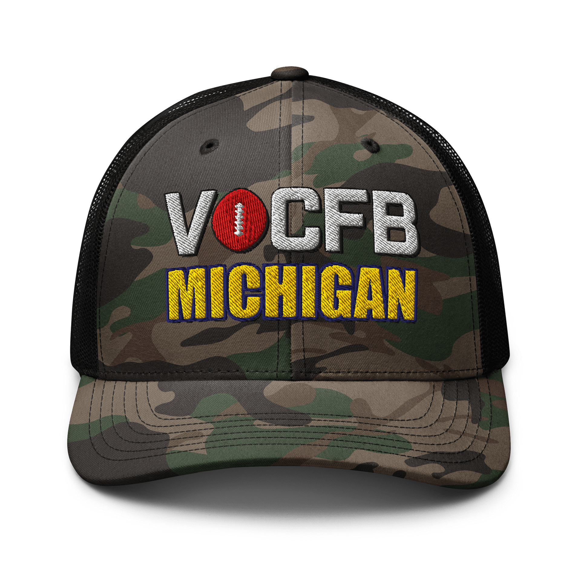 Michigan VOCFB Camo Trucker Hat product image (1)