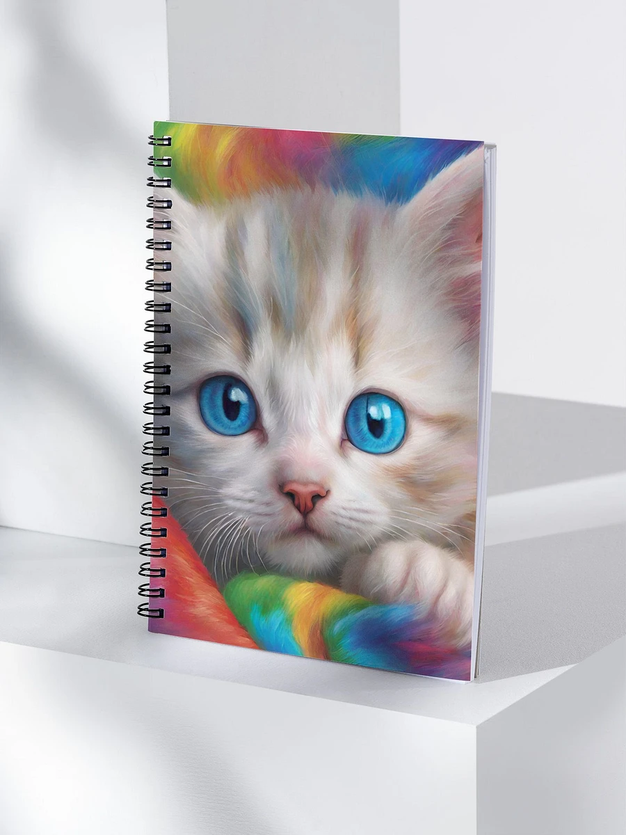 Whimsical Rainbow Kitten Spiral Notebook product image (4)