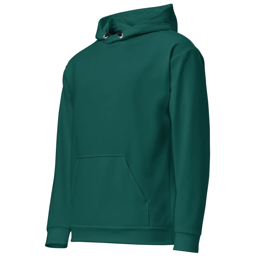 Plain Dark Green True Summer Unisex Recycled Polyester Heavyweight Premium Hoodie by Treasure Pie product image (3)