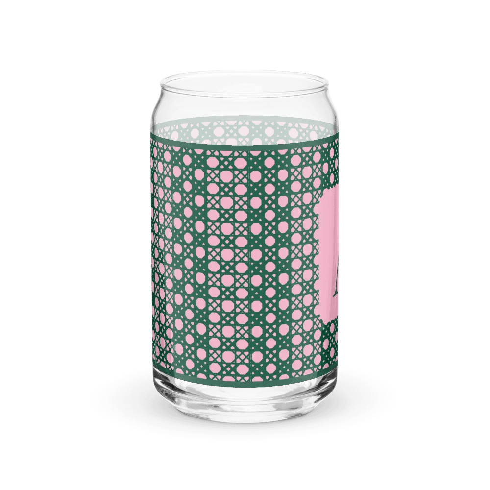 Verdant Garden Monogram A Can-Shaped Glass product image (3)