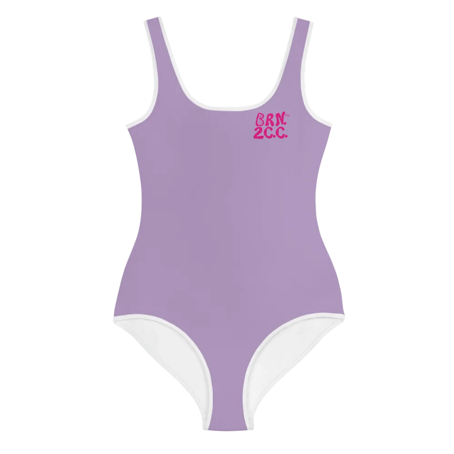 💖Girls' | Youth | BRN.2C.C.™ | East Side Lavender Swimsuit 👙| Pink Logos product image (2)