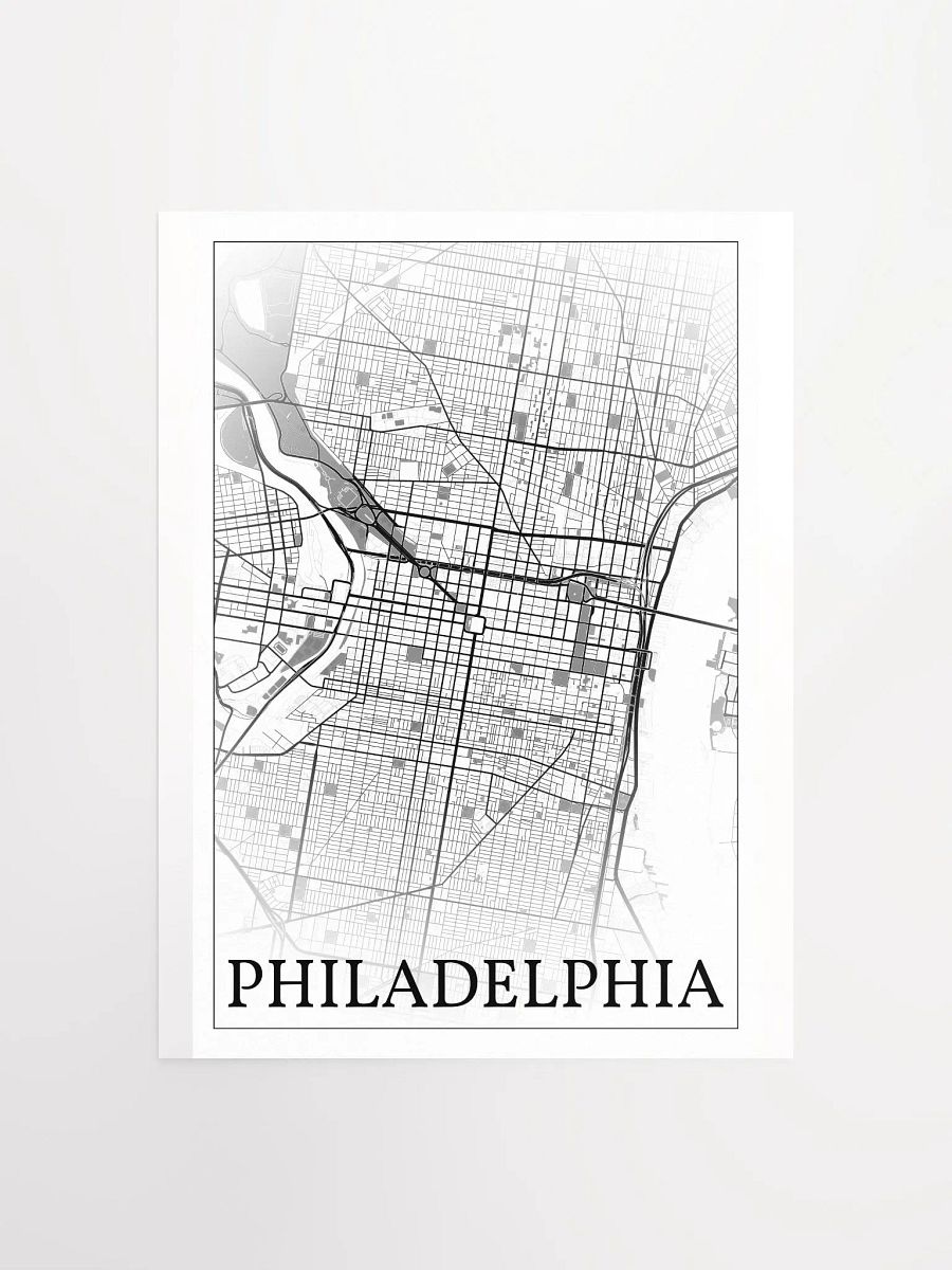 Philadelphia, Pennsylvania, USA, city map print product image (1)