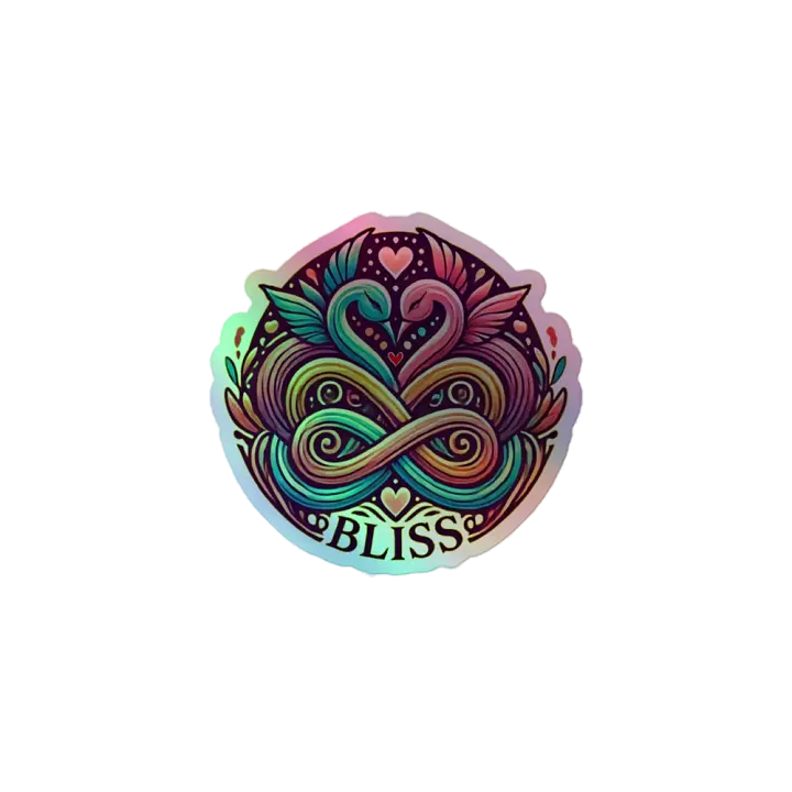 Blissful Swan Heart Holographic Sticker Set product image (1)