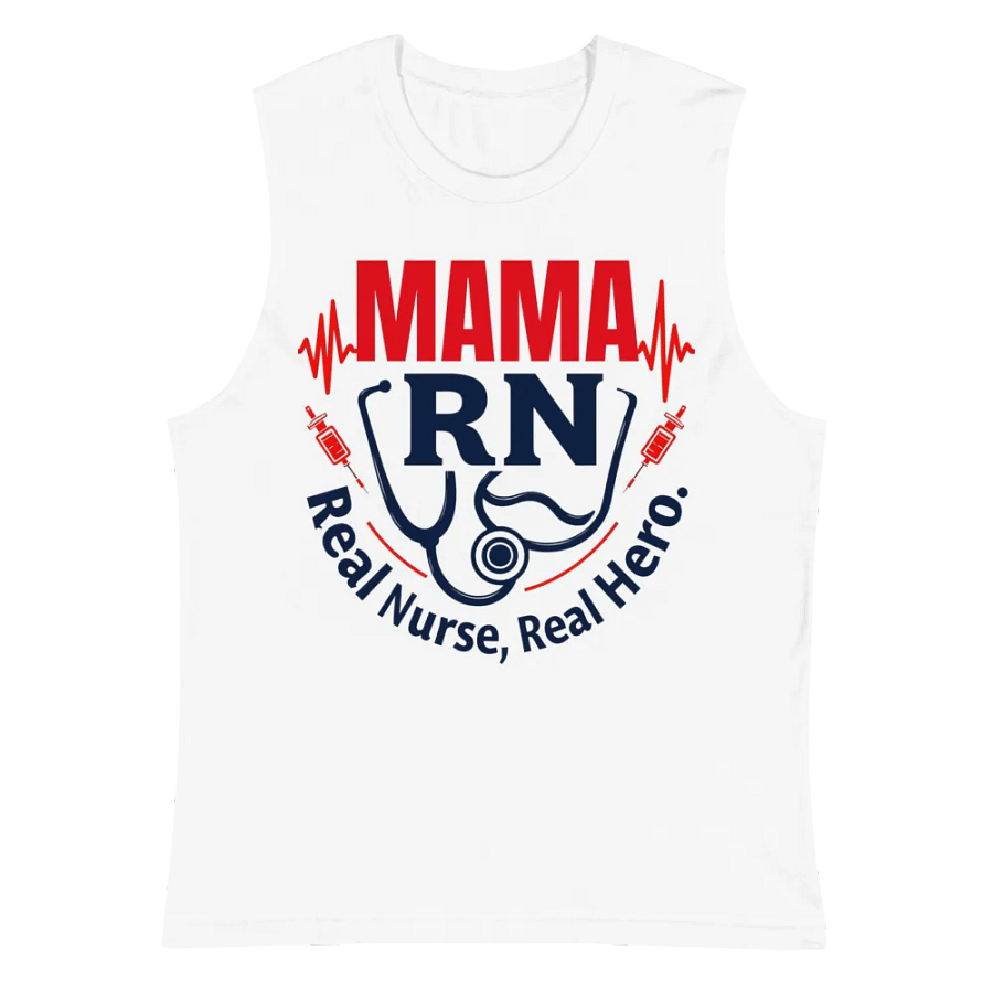 Mama RN, Real Nurse, Real Hero Muscle Tank product image (2)