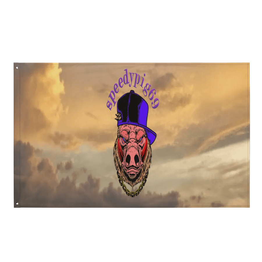 Sunset Swine All-Over Flag product image (1)
