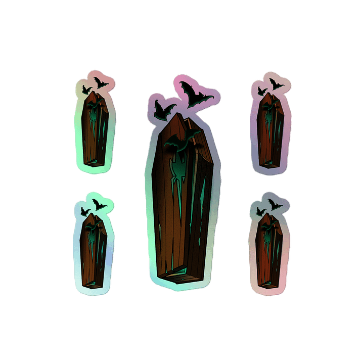 Coffin - Kiss-Cut Holographic Sticker Sheet product image (2)