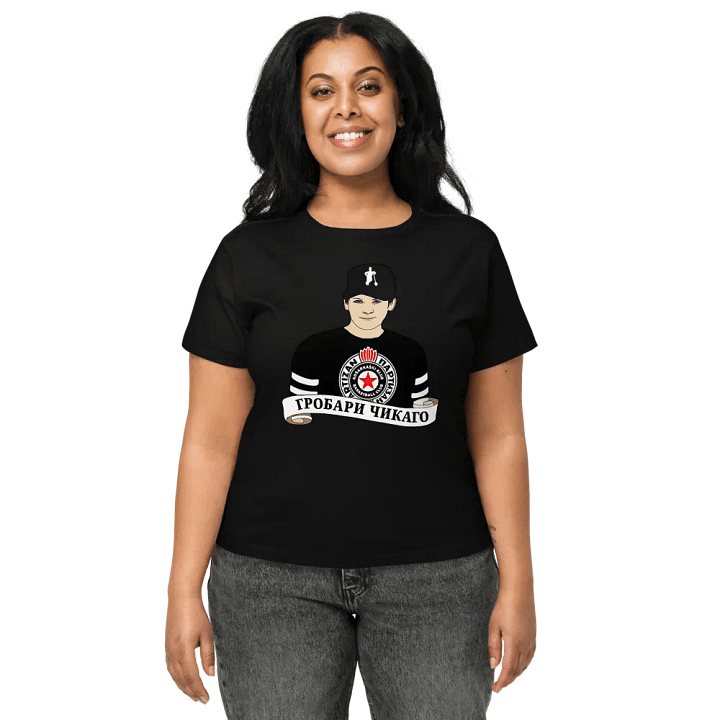 Grobari Čikago KK Partizan Cotton Heritage Women's High-Waisted Tee product image (1)