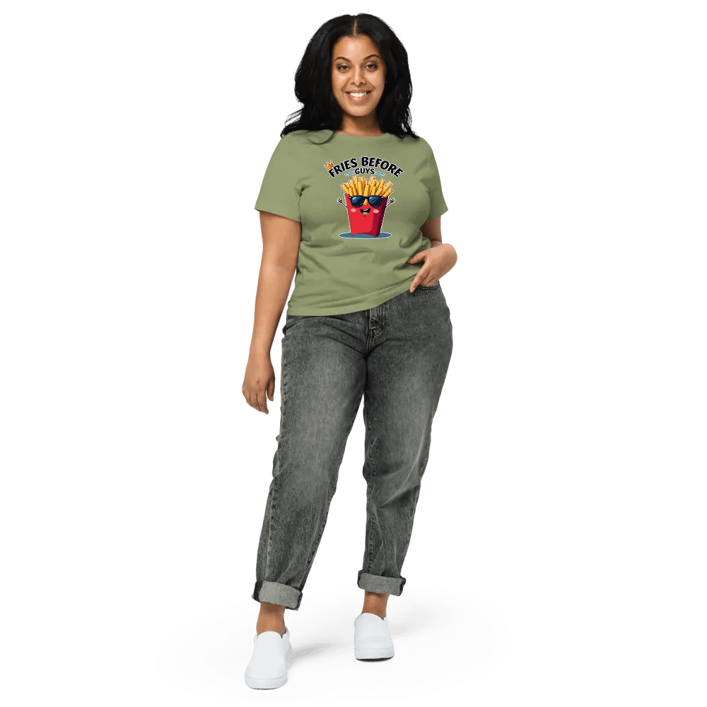 Cheerful Fries Women's High-Waisted Tee product image (33)