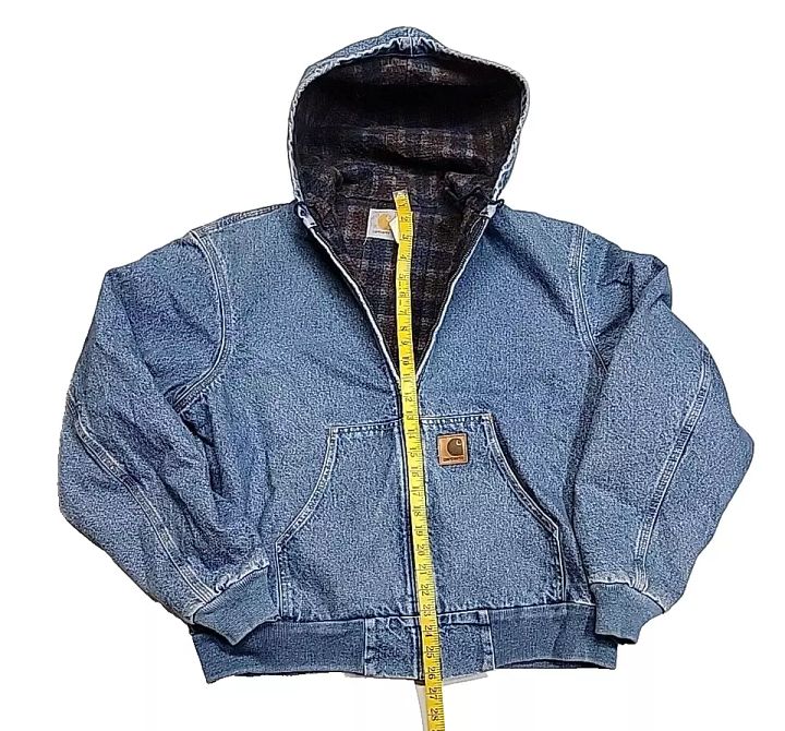 Vintage Carhartt JB1198 Blanket Lined ASAP Rocky Denim Jacket Men Large USA Made product image (2)