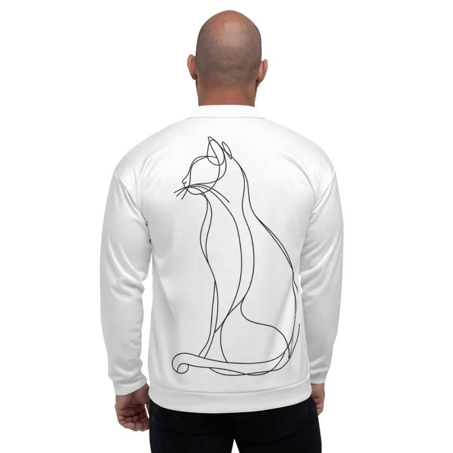 Line Art Cat Dreams Bomber Jacket product image (2)